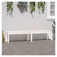 VidaXL Gartenbank 2-Sitzer Weiß 203,5x44x45 cm Massivholz Kiefer