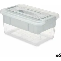 Kipit Mehrzweckbox Grau Durchsichtig Kunststoff 5 L 29,5 x 14,5 x 19,2 cm (6 Stück)