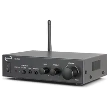 Dynavox Mini-Verstärker CS-PA8 Stereo Digital-Verstärker, schraubbare Anschluss-Terminals, integrierte BT-Antenne und Kopfhörer-Anschluss, schwarz