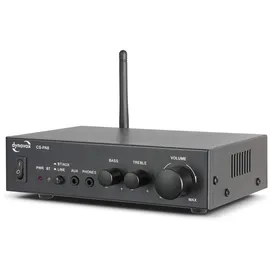 Dynavox Mini-Verstärker CS-PA8 Stereo Digital-Verstärker, schraubbare Anschluss-Terminals, integrierte BT-Antenne und Kopfhörer-Anschluss, schwarz