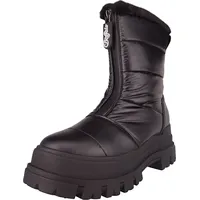 Buffalo Damen Elegante Stiefel Aspha Quilt Zip 1220045 Schwarz - Schwarz - 36