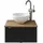 Saphir Waschtisch SAPHIR "Serie 6915 Waschschale mit Unterschrank für Gästebad, Gäste WC", schwarz (schwarz matt, riviera eiche, schwarz matt touch), B:51cm H:39,8cm T:35cm, Waschtische, Waschtisch, 51 cm breit, 1 Tür, Waschtischplatte, kleine Bäder, ohne 
