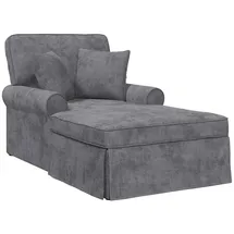 vidaXL Couch Polyester 1-Sitzer Dunkelgrau