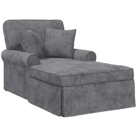 vidaXL Couch Polyester 1-Sitzer Dunkelgrau