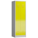 Classix Spind lichtgrau, zinkgelb X-510716, 1 Schließfach 59,0 x 50,0 x 180,0 cm