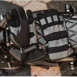 HolyFreedom Dalton Winter wasserabweisende Motorrad Handschuhe, schwarz-grau, Größe M für Männer