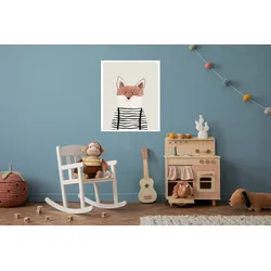 Bild mit Rahmen LÜTTENHÜTT "oder Poster, Fuchs", bunt (farbe bild(er): bunt), B:50cm H:70cm T:0,2cm, Papier, Bilder, HD Premium Druck