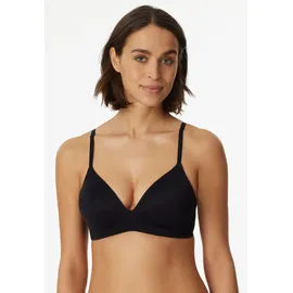 SCHIESSER Damen, BH gepaddet ohne Bügel - Invisible Soft, schwarz_166568, 75A - 75A