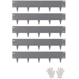 Vevor Rasenkante 990 x 207 x 15 mm 5 Stück Dunkelgrau