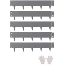Vevor Rasenkante 990 x 207 x 15 mm 5 Stück Dunkelgrau