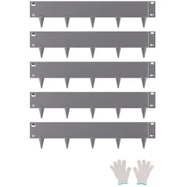 Vevor Rasenkante 990 x 207 x 15 mm 5 Stück Dunkelgrau
