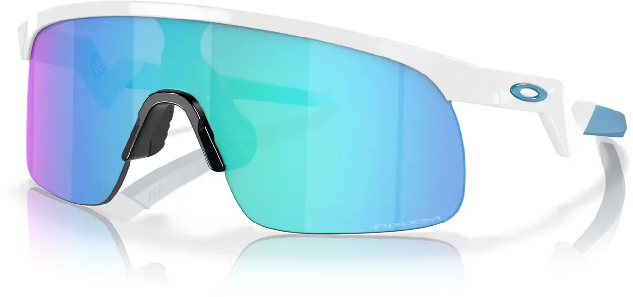 Oakley Resistor Sapphire, Sonnenbrille Kinder - Weiß/Blau Blau/Violett-Verspiegelt