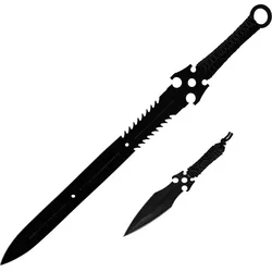 Rückenschwert mit schwarzer Klinge