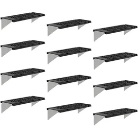 CANOPIA Regalset Leaves Design 12er Pack 65 x 26 cm grau
