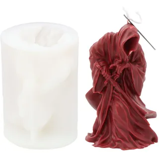 JS MOLD Halloween Kerzenform Silikonform 3D Geist Silikonform zum Gießen Kerzen Gießform,Aromatherapie Kerze herstellung Formen Gießformen für Diy Halloween Home Decration Party Supplies (large)