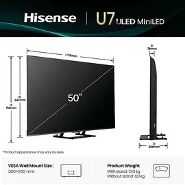 Hisense 50U7Q 50 Zoll MiniLED ULED 4K Smart TV