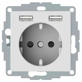 Merten Schuko-Steckdose mit USB Ladegerät Aktivweiß 1 St.