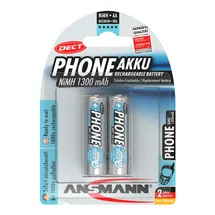Ansmann NiMH-Akku Mignon 1300mAh DECT 2er Blister