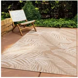 TaraCarpet Teppich Tara Carpet Columbia-Fashion Plant In & Outdoor auch für die Küche, rechteckig, Höhe: 5 mm, Balkon Terrasse Wintergarten Plant natur creme Esszimmer 160x220 beige 160 cm x 220 cm x 5 mm