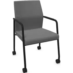 Stuhl Ana mit Vierfußgestell und Rollen