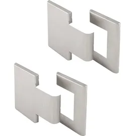 Colcom Abdeckkappe für 90 Grad Scharnier Glas-Glas Abdeckung Aluminium Edelstahl satiniert