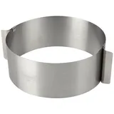 Dr. Oetker Tortenring Ø16- Ø30cm, flexibel verstellbar, perfekt geeignet für Schichttorten, mit zwei Griffen zum Ziehen, (Farbe: silber), Menge: 1 Stück
