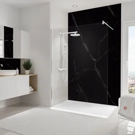 Schulte Duschrückwand Schwarz