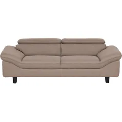 3-Sitzer HOME AFFAIRE "Pilot", braun, B:218cm T:108cm, Sofas, Dreisitzer mit Kopfteilverstellung