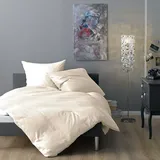 Lorena Mako-Satin Bettwäsche Venedig 240x220 cm + 2x 80x80 cm | natur - beige