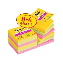 Post-it Super Sticky Z-Notes Haftnotizen 76 x 76 mm 8+4