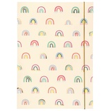 Folia 69012 - Sammelmappe A3 Hot Foil Rainbows, aus stabilem Karton mit Gummiband