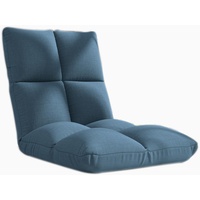 XLIHAWY Bodenstuhl, 6 Winkeleinstellung Liegesessel, Bequeme Rückenstütze Faules Sofa Für Videospiele Lesen, Zuschauen (Farbe : Blue-A, Größe : 20.5x21.65x21.65in)