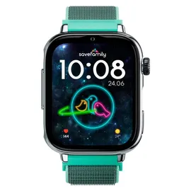 SaveFamily SaveWatch Plus 2 GPS+Cellular 49,8 mm Silber Stoffarmband Ocean