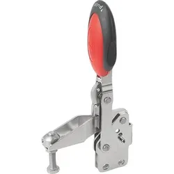 SCHNELLSPANNER VERTIKAL MIT SICHERHEITSVERRIEG., FUß SENKRECHT F1=2000, VERSTELLB. ANDRUCKSPINDEL
