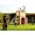 Axi Spielhaus Arthur Braun - Rot mit Grauer Rutsche 110 x 319 x 195 cm