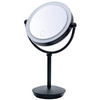 RIDDER Spiegel, Kosmetikspiegel, Schminkspiegel, Standspiegel Moana, schwarz | Touch | Dimmer | 5x-Vergrößerung