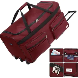 monzana XXL Reisetasche mit Trolleyfunktion 160L rot