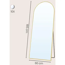 Songmics Standspiegel 60 x 165 cm Gold