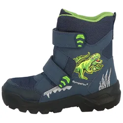 Klettboot LURCHI "Koray-SYMPATEX", Kinder, Gr. 34, bunt (blau, neongrün), Lederimitat, Textil, sportlich, Schuhe, mit SYMPATEX-Ausstattung, Größenschablone zum Download