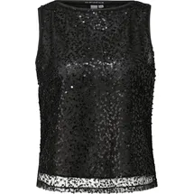 QS Paillettentop Schwarz XS