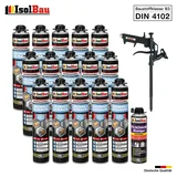 Brunnenschaum 15 x 750ml Bauschaum 1 x Reiniger Schaum Pistole Montageschaum