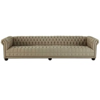 JVmoebel Chesterfield-Sofa, Creme Chesterfield Wohnzimmer Viersitzer Design Couchen Sofa Möbel braun