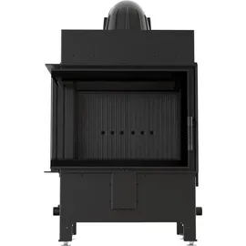 Kratki Lucy Kamineinsatz Stahl Schwarz/Abdeckplatte Glas