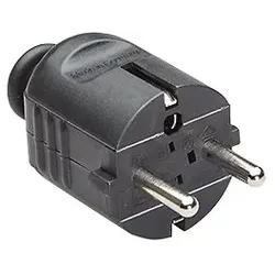 Bachmann Schutzkontaktstecker 910.170 zentral schwarz