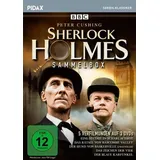 Sherlock Holmes - Sammelbox / 5 spannende Krimis mit Peter Cushing nach den Büchern von Sir Arthur Conan Doyle (DVD)