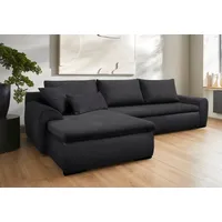 Home Affaire Ecksofa Win L-Form, B: 285 cm - OTTO. Verlässliche Qualität.« optional mit Schlaffunktion und Bettkasten, anthrazit-schwarz, Cord, schwarz (anthrazit, schwarz), (39064821-0)