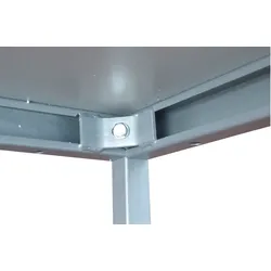 Schreibtisch Stahl LxB 180x100cm lichtgrau SZAGATO Arbeitstisch Bürotisch Druckertisch Computertisch Office Tisch Schreibti günstig