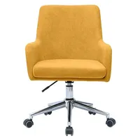 miliboo Design-Bürosessel senfgelb mit Samteffekt SHANA