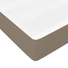 vidaXL Taschenfederkernmatratze Taupe 100x200x20 cm Stoff