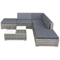 vidaXL Garten-Lounge-Set grau 42737